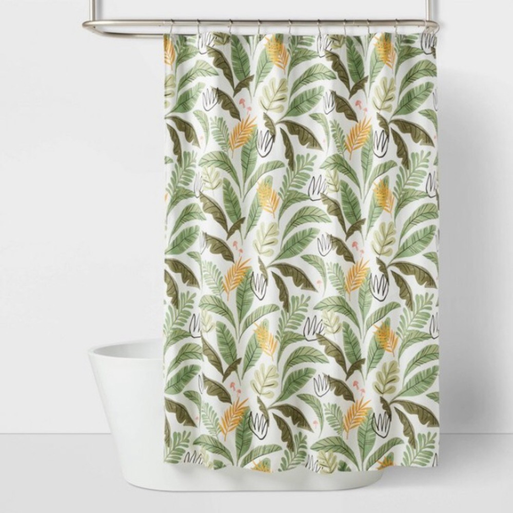 NWT Pillowfort Botanical Shower Curtain